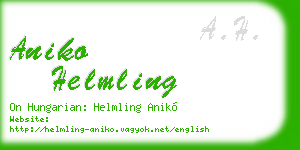 aniko helmling business card